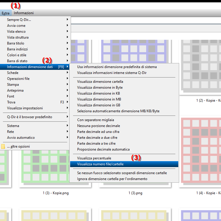 Come posso visualizzare il numero di cartelle e file nella colonna del tipo di file in Esplora file